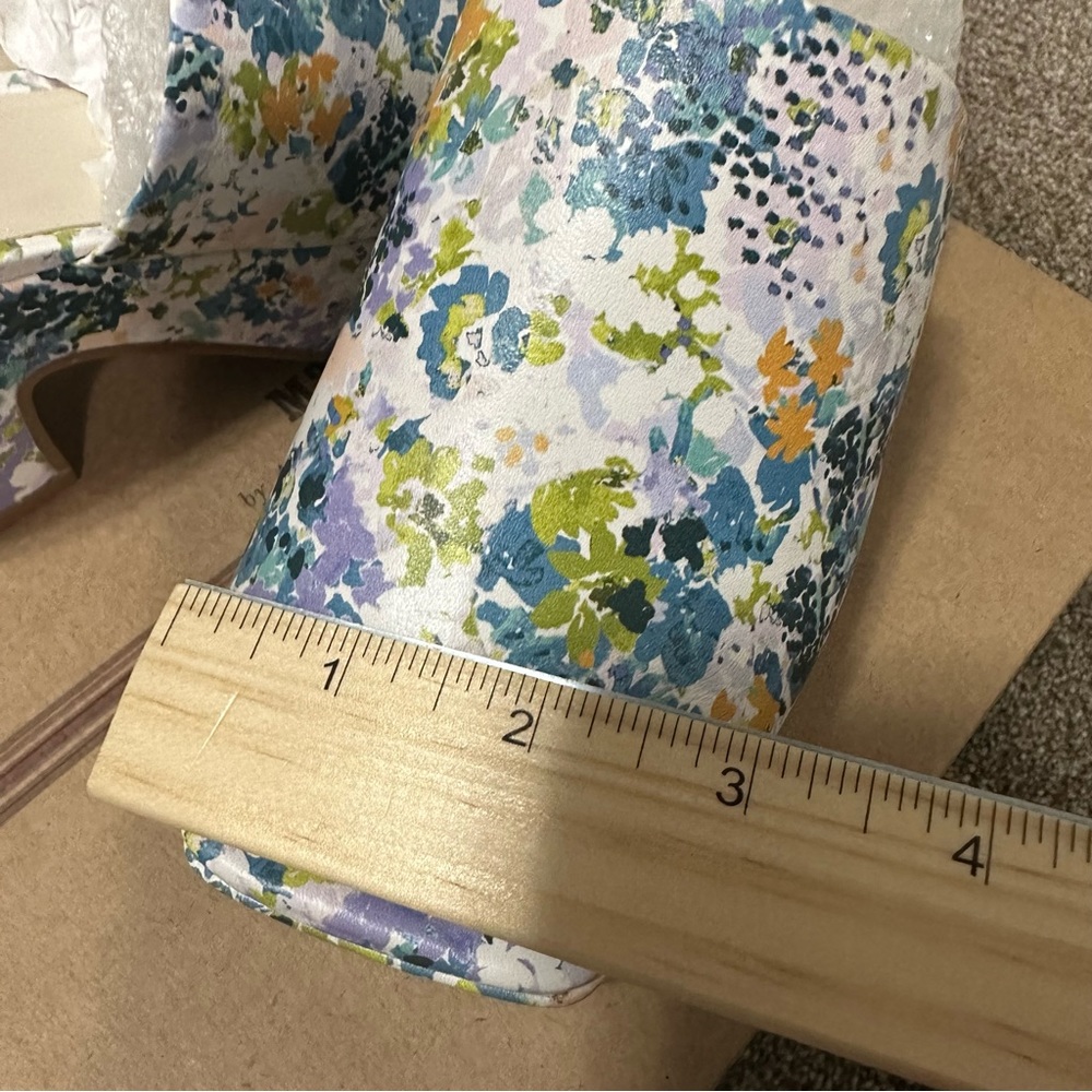 Anthropologie Maeve Platform heels floral blocked heel size 37 - Picture 6 of 11